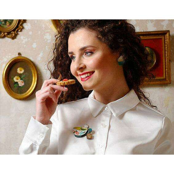Relax Tea Brooch by LaliBlue - Quirks!