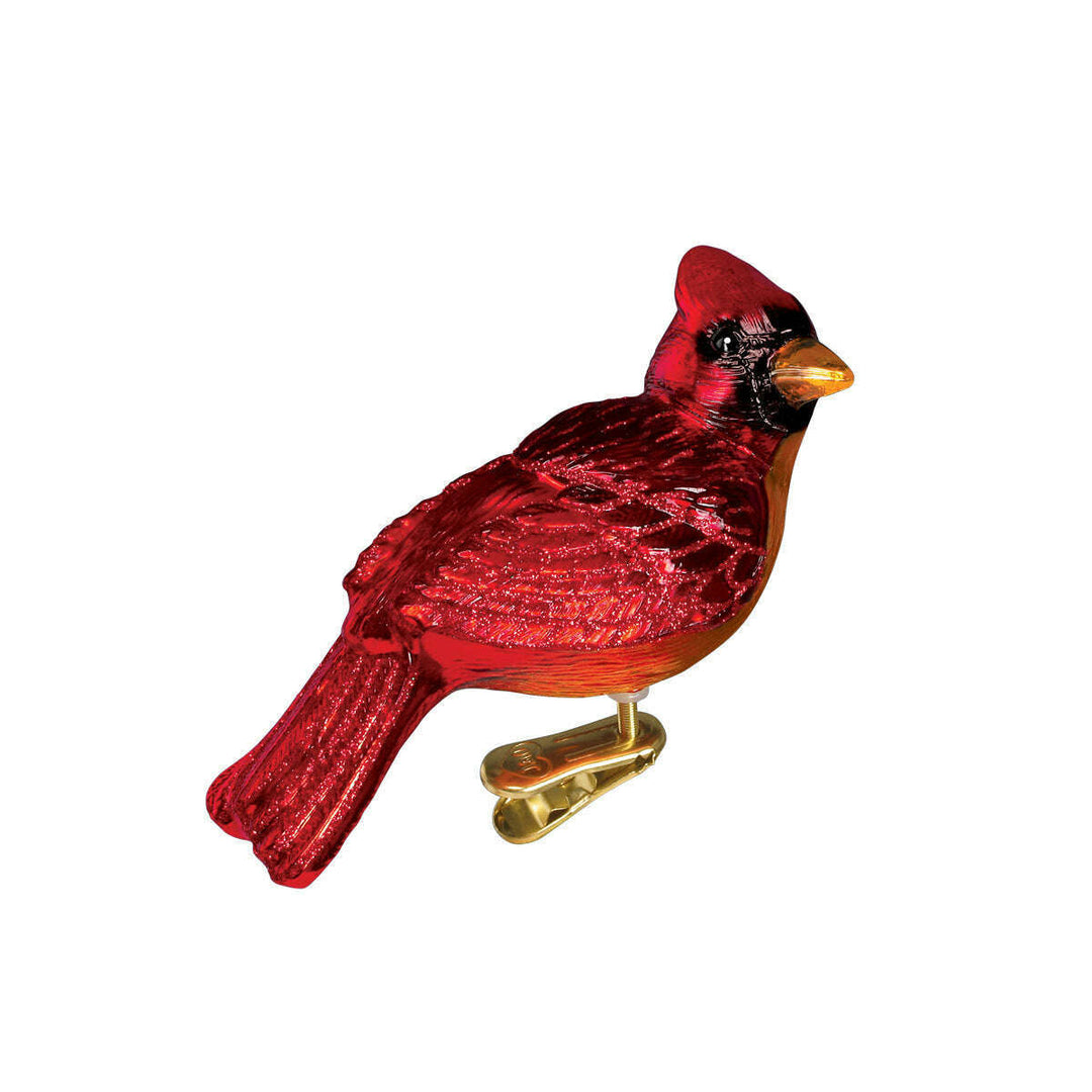 Old World Christmas Resting Cardinal Blown Glass Ornament