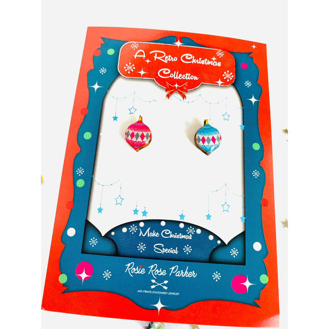 Retro Bauble Stud Earrings by Rosie Rose Parker