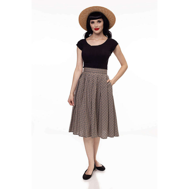 Retro Boat Neck Top in Black