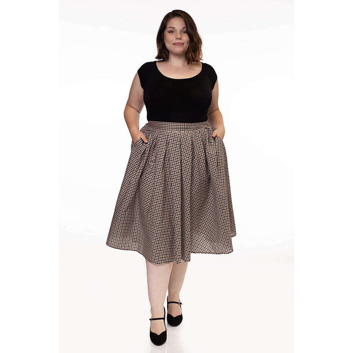 Retro Boat Neck Top in Black