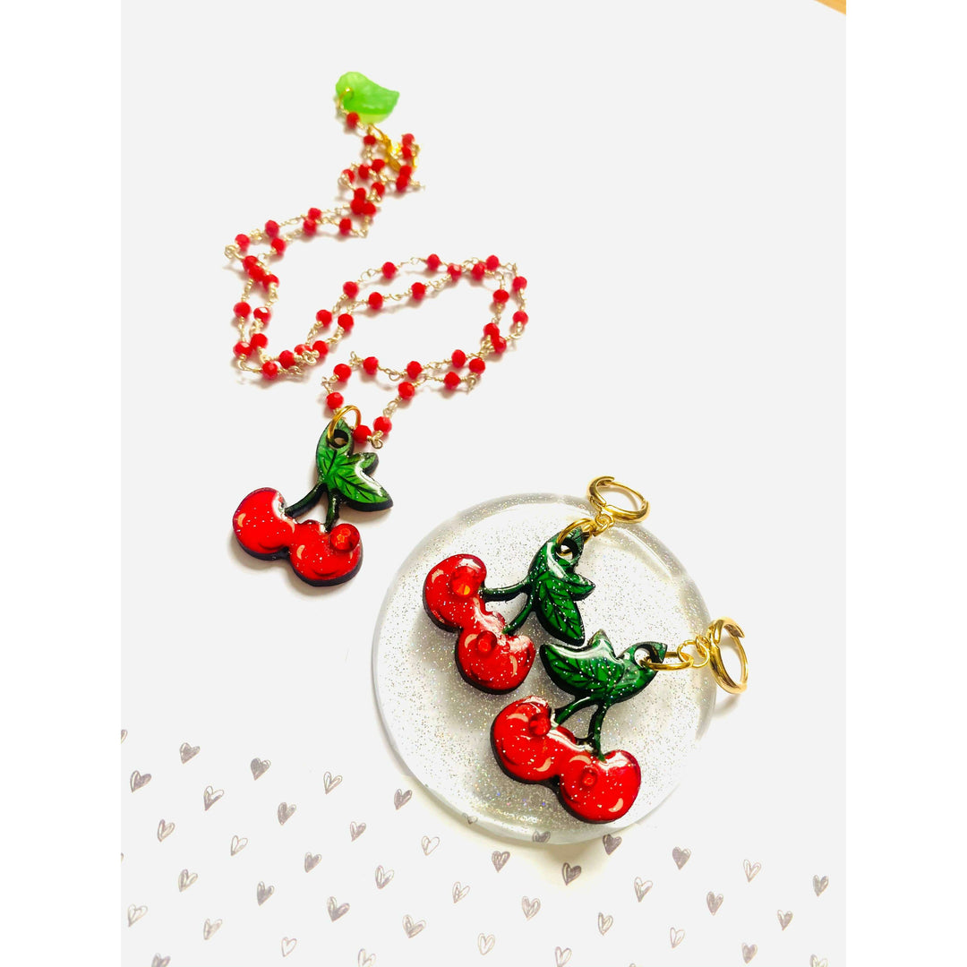 Retro Cherry Earrings by Rosie Rose Parker