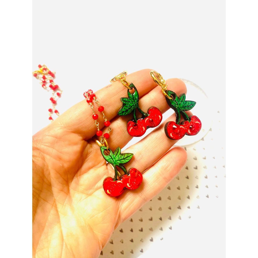 Retro Cherry Earrings by Rosie Rose Parker