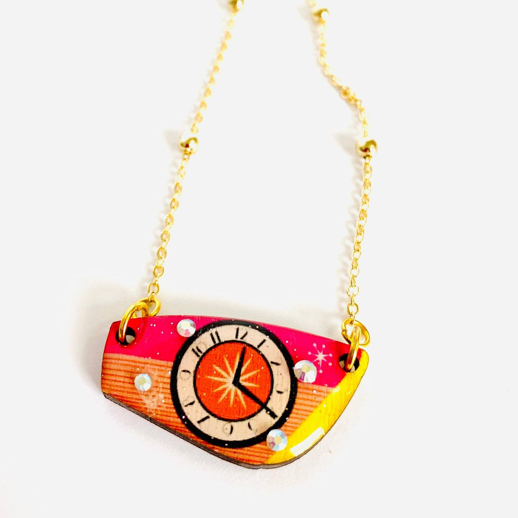 Retro Clock Necklace by Rosie Rose Parker - Quirks!