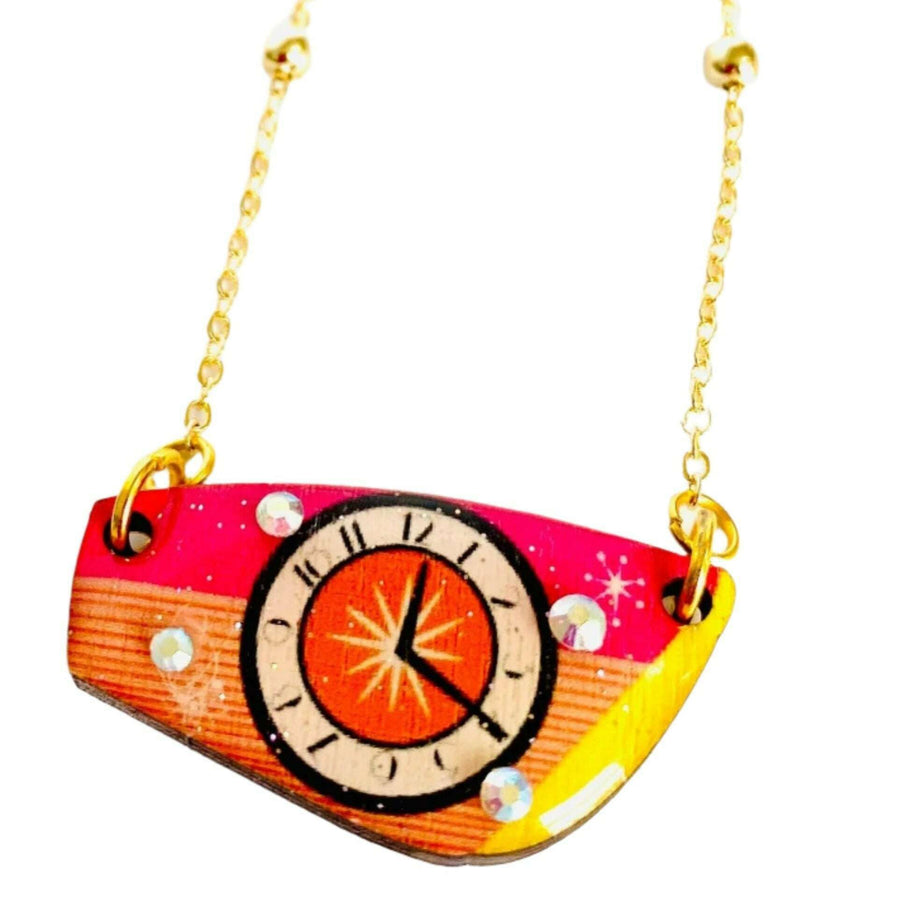 Retro Clock Necklace by Rosie Rose Parker - Quirks!