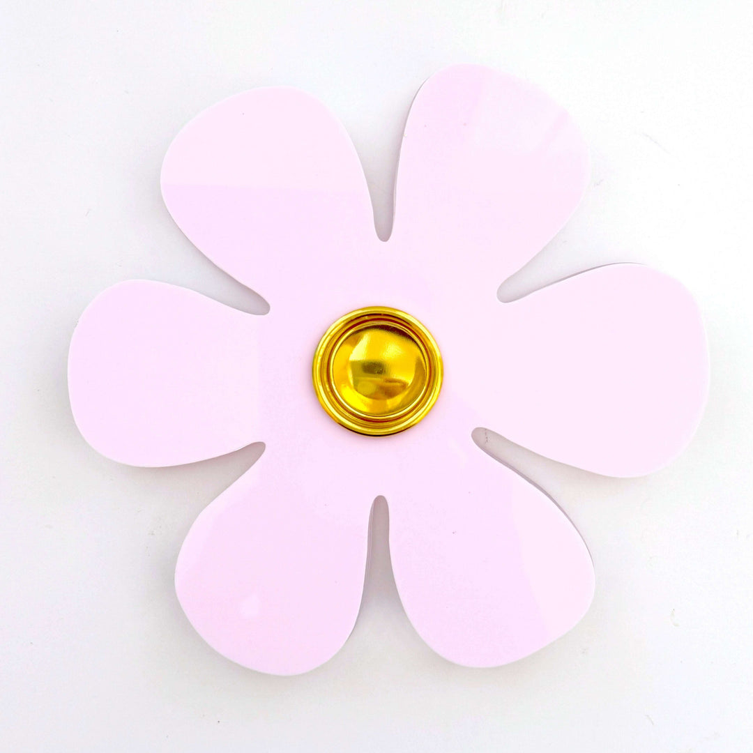 Retro flower acrylic candle holder