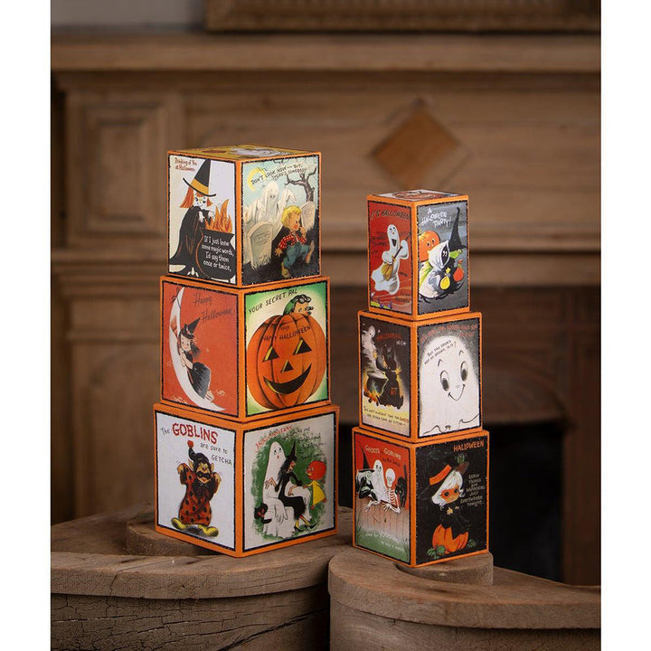 Retro Hallowen Stacking Blocks by Bethany Lowe Designs image