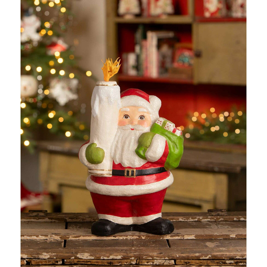 Retro Santa with Candle by Bethany Lowe Designs, christmas decor