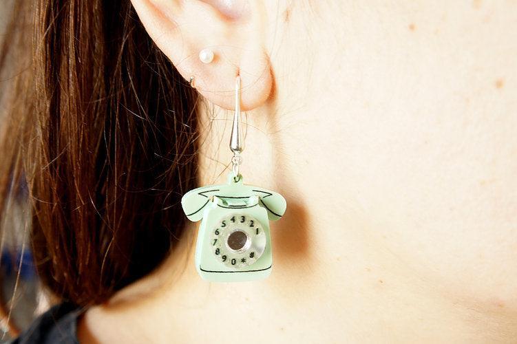 Retro Telephone Earrings by Laliblue - Quirks!