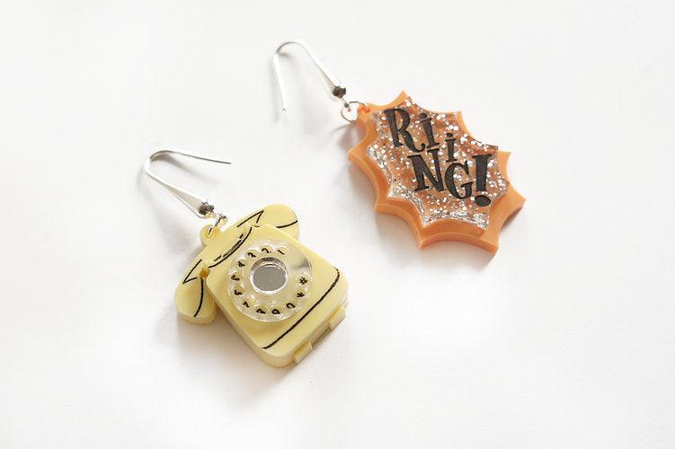 Retro Telephone Earrings by Laliblue - Quirks!