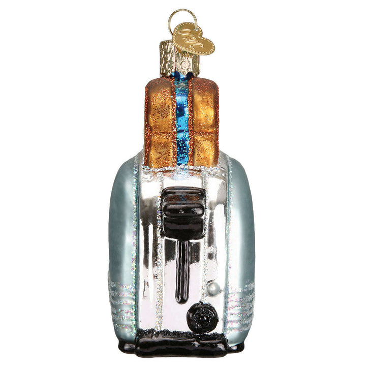 Old World Christmas Retro Toaster Blown Glass Ornament