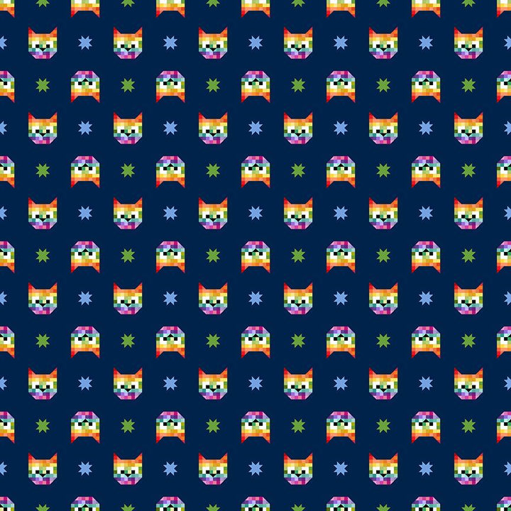Retro Cats Fit & Flare Dress