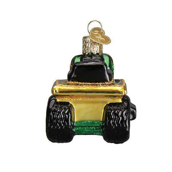 Old World Christmas Riding Lawn Mower Blown Glass Ornament