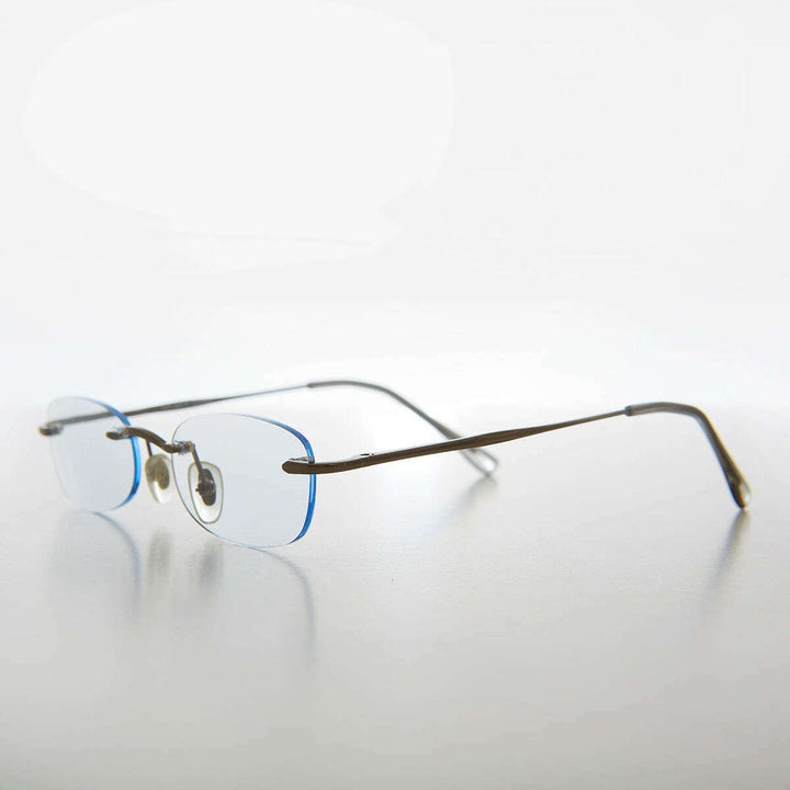Rimless Tinted Rectangular Lens Reading Glasses - Ryn