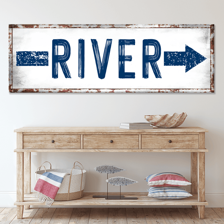 River Arrow Sign