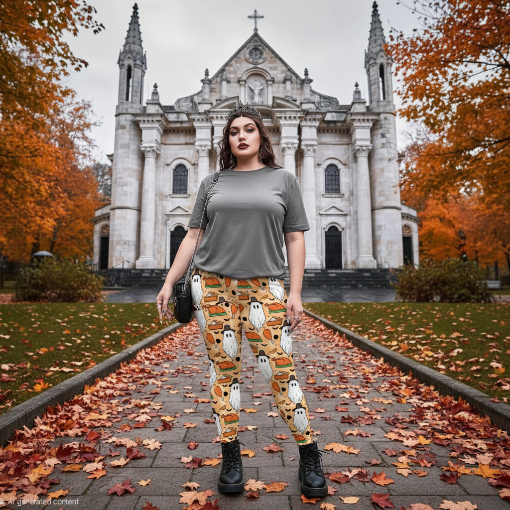 Thanksgiving Ghosts Exclusive Leggings - High-quality Handcrafted Vibrant