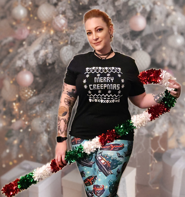 Christmas Merry Creepmas Ugly Sweater Tee - Unisex Shirt