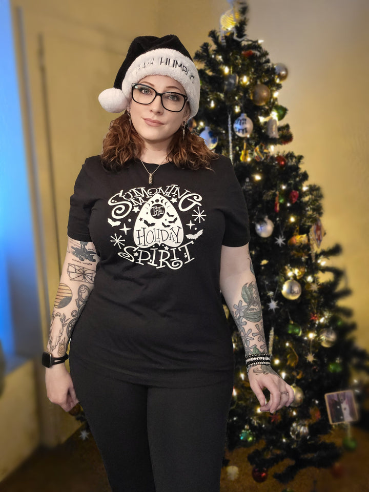 "Summoning the Holiday Spirit" Planchette Ouija Spooky Holiday Tee - Unisex Shirt