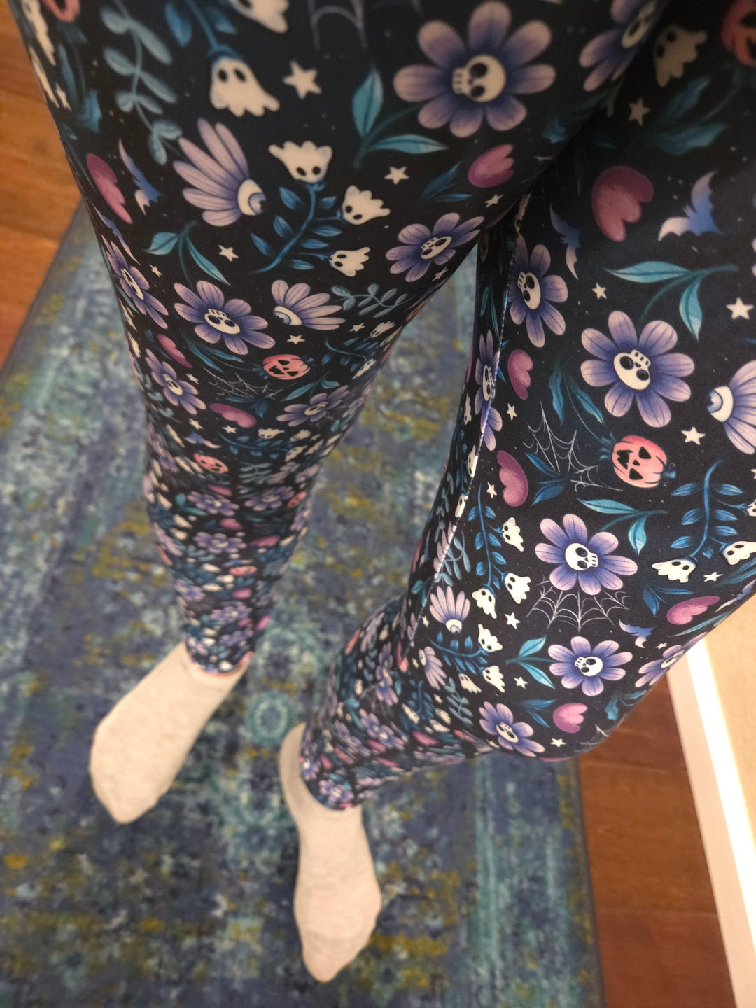 Bloom and Gloom Semi-Exclusive Leggings - High-quality Handcrafted Vibrant Spring Spooky