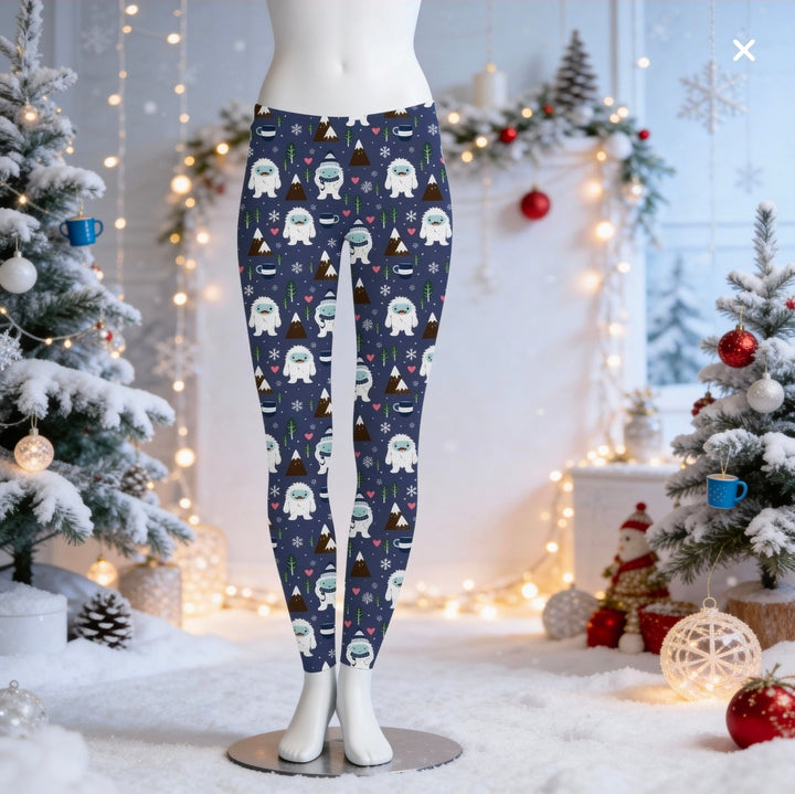 Cheerful Yetis Exclusive Leggings - High-quality Handcrafted Vibrant