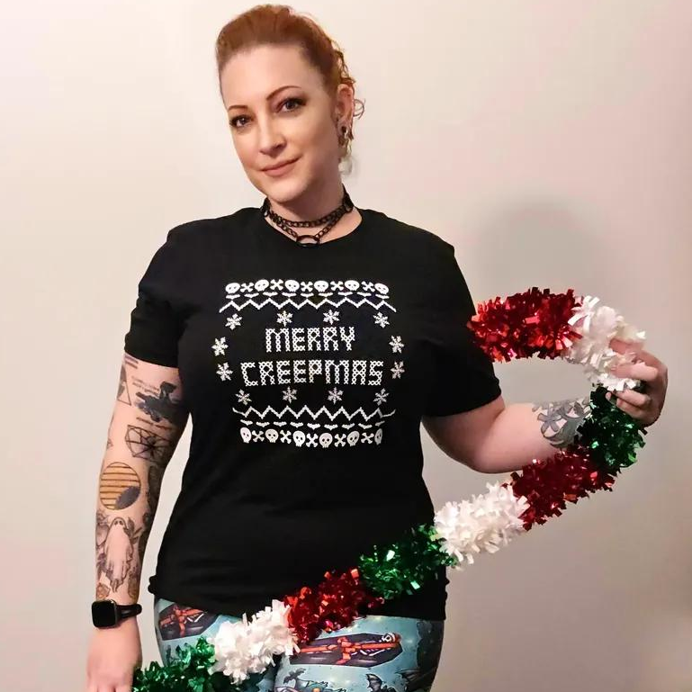 Christmas Merry Creepmas Ugly Sweater Tee - Unisex Shirt