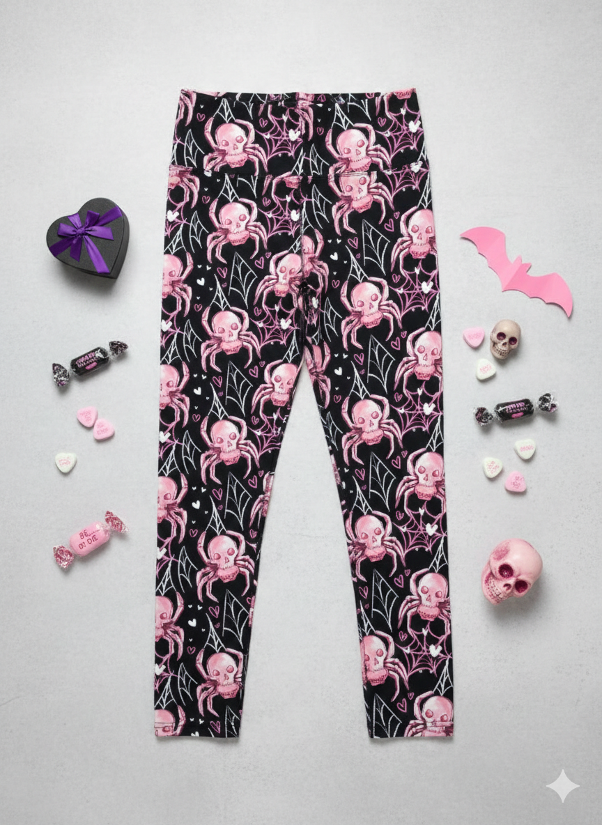 Fierce Love Exclusive Leggings - High-quality Handcrafted Vibrant Valentine's Day Valentine Spooky Love
