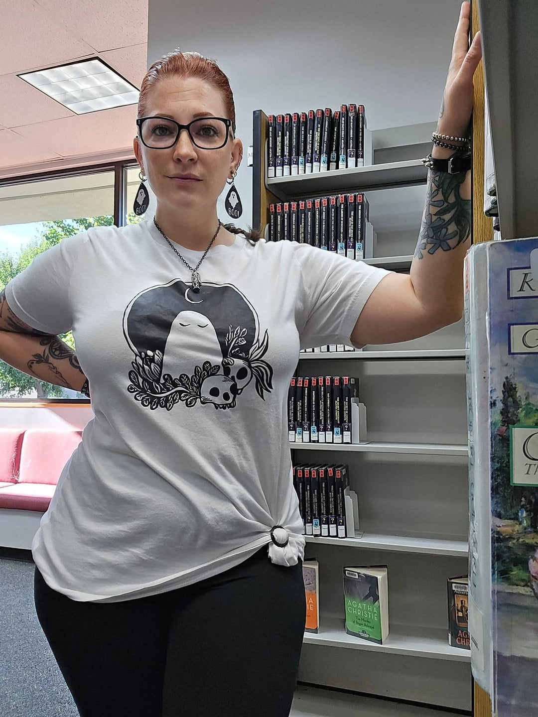 Cute Ghost Moon And Skulls Tee - Unisex Shirt