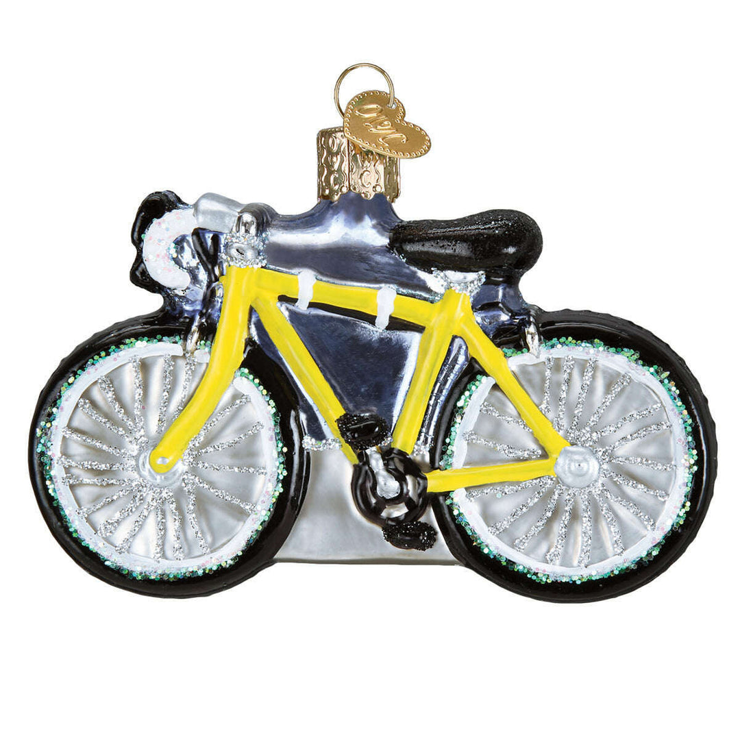 Old World Christmas Road Bike Blown Glass Ornament