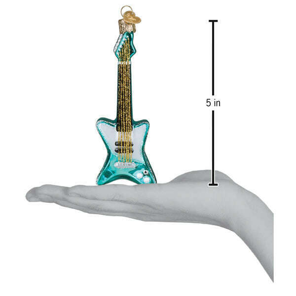 Old World Christmas Rockin' Electric Guitar Blown Glass Ornament