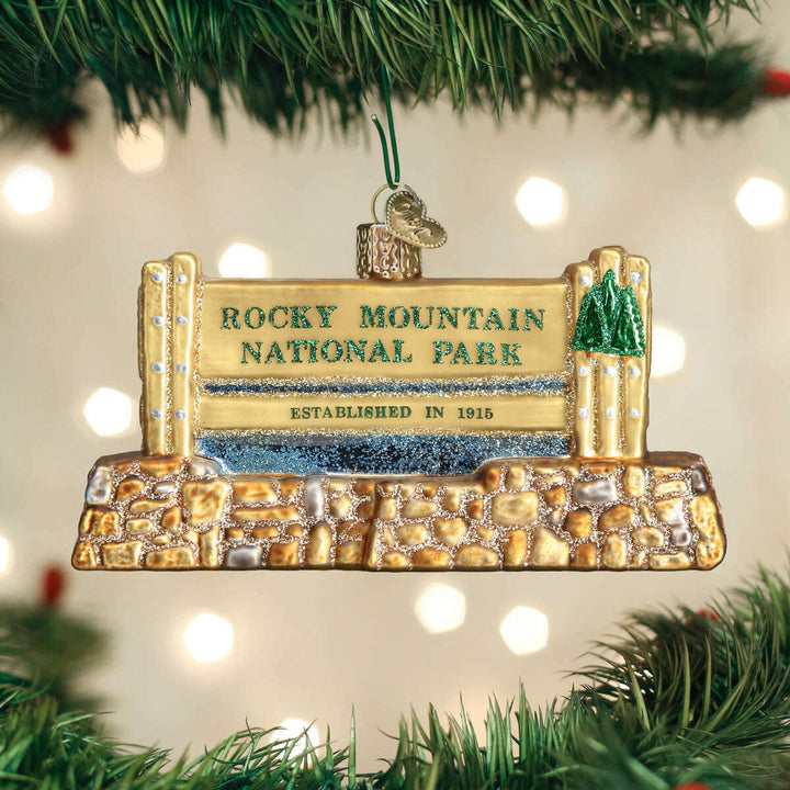 Old World Christmas Rocky Mountain National Park Blown Glass Ornament