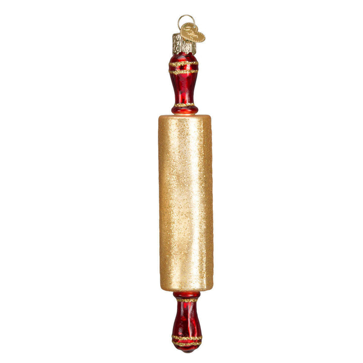 Old World Christmas Rolling Pin Blown Glass Ornament
