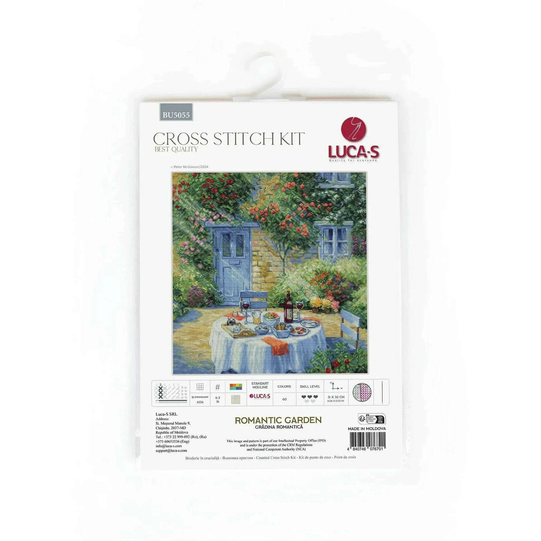 Romantic Garden BU5055L Counted Cross-Stitch Kit