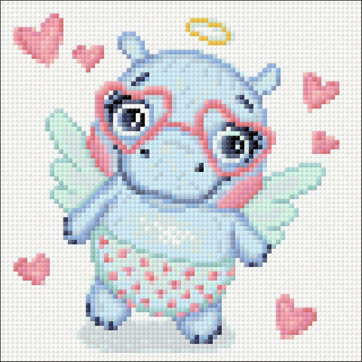 Romantic Hippo CS2694 7.9 x 7.9 inches Crafting Spark Diamond Painting Kit