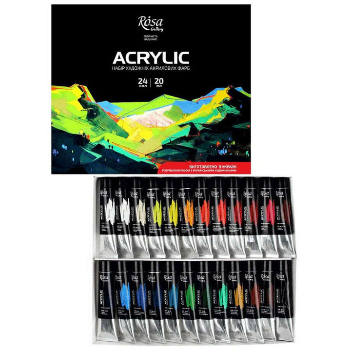 Rosa Gallery Acrylic Paint Set 24 colors (0.68 oz each)
