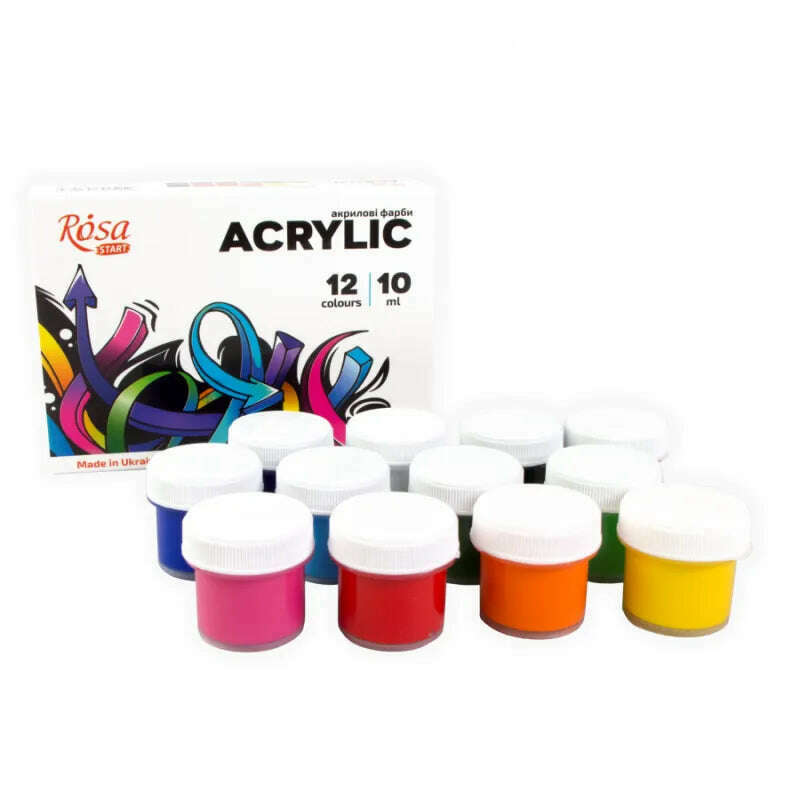 Rosa Start Graffiti Acrylic Paint Set 12 colors (0.34 oz each)