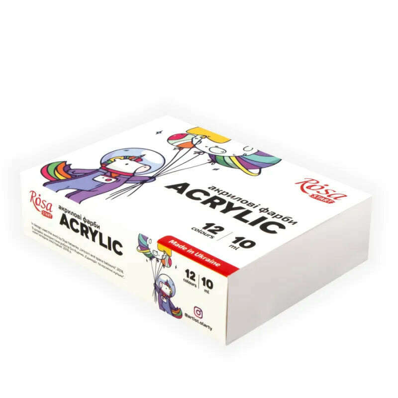 Rosa Start Space Unicorn Acrylic Paint Set 12 colors (0.34 oz each)