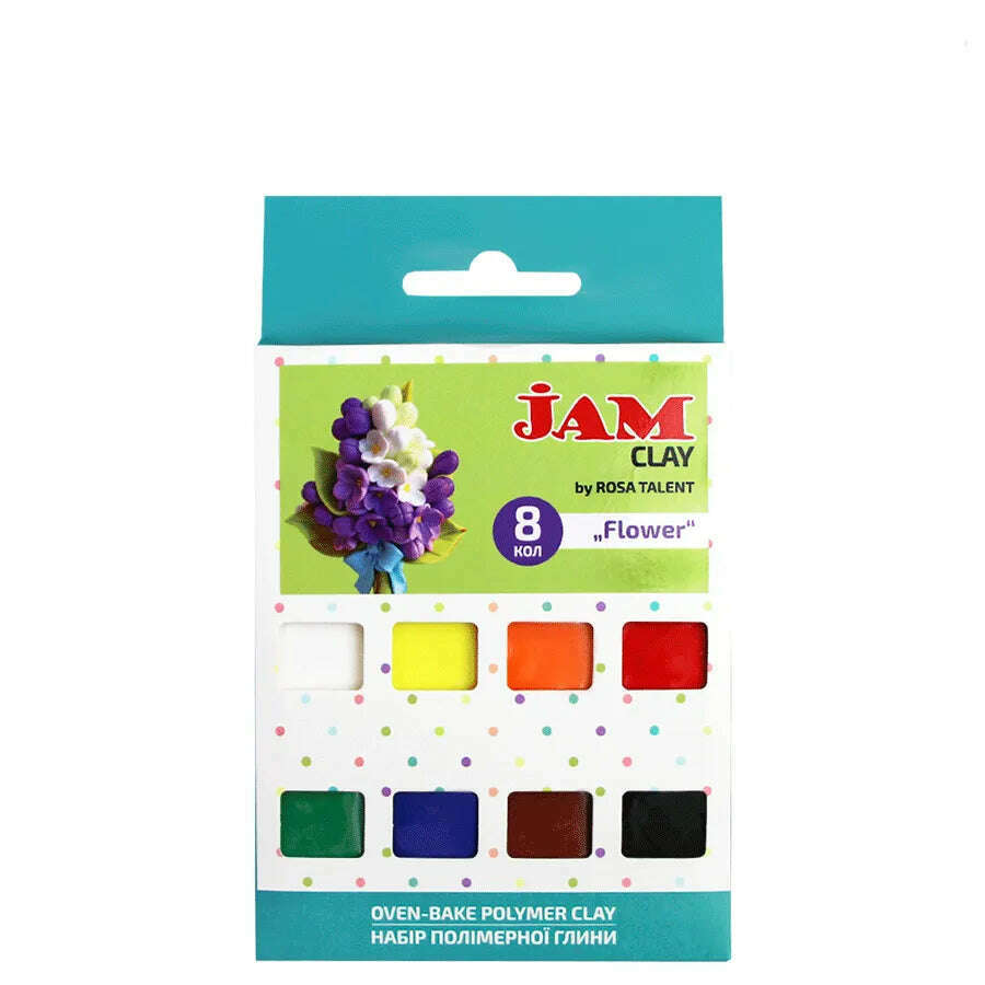 Rosa Talent Flowers - Polymer Clay Set. 8*0.04 lb. Jam Clay.
