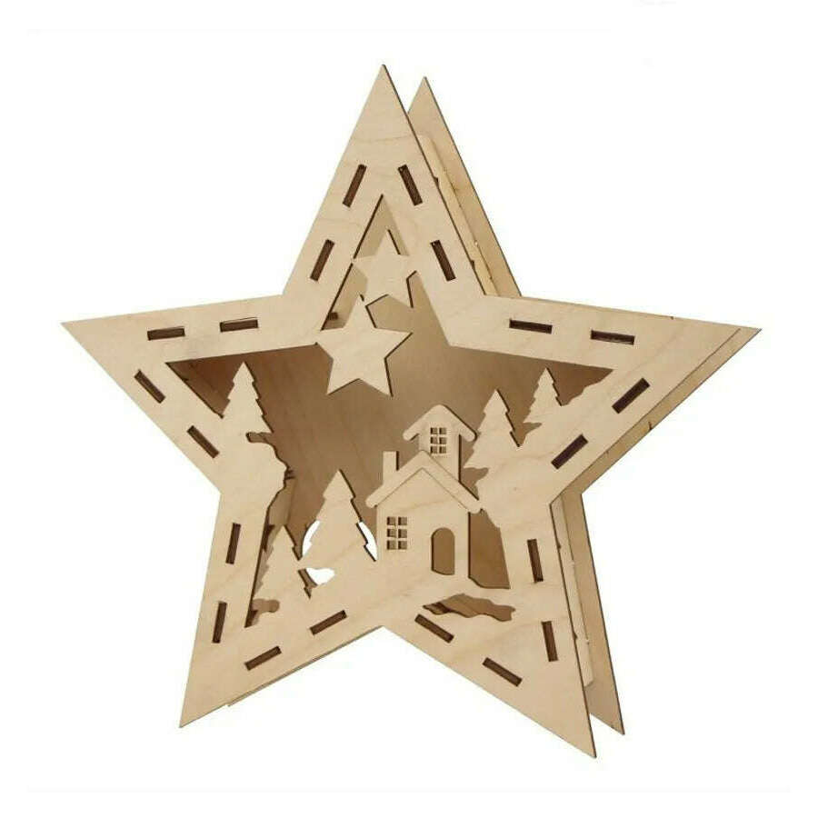 Rosa Talent Star - 3D composition on plywood. 6.97*7.87 inches