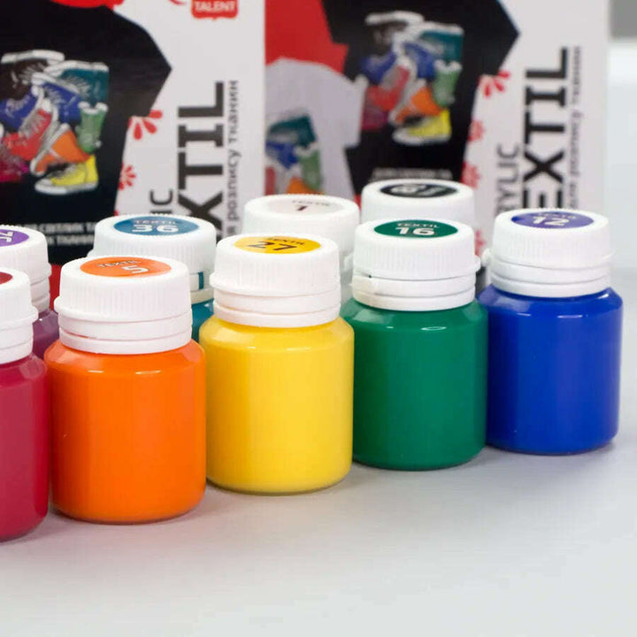 Rosa Talent STYLE Textile Acrylic Paint Set. 9 colors (0.68 oz)