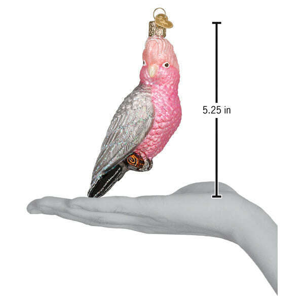 Old World Christmas Rose-Breasted Cockatoo Blown Glass Ornament
