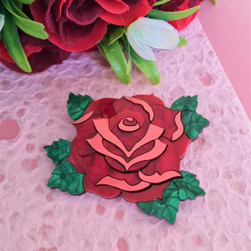 Rose Brooch- 7 Colours by Cherryloco Jewellery 4