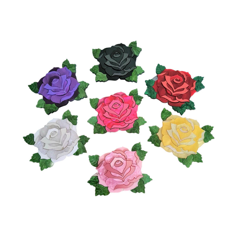 Rose Brooch- 7 Colours by Cherryloco Jewellery 1