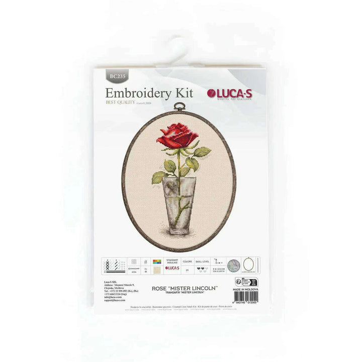 Rose Mister Lincoln BC235L Counted Cross-Stitch Kit