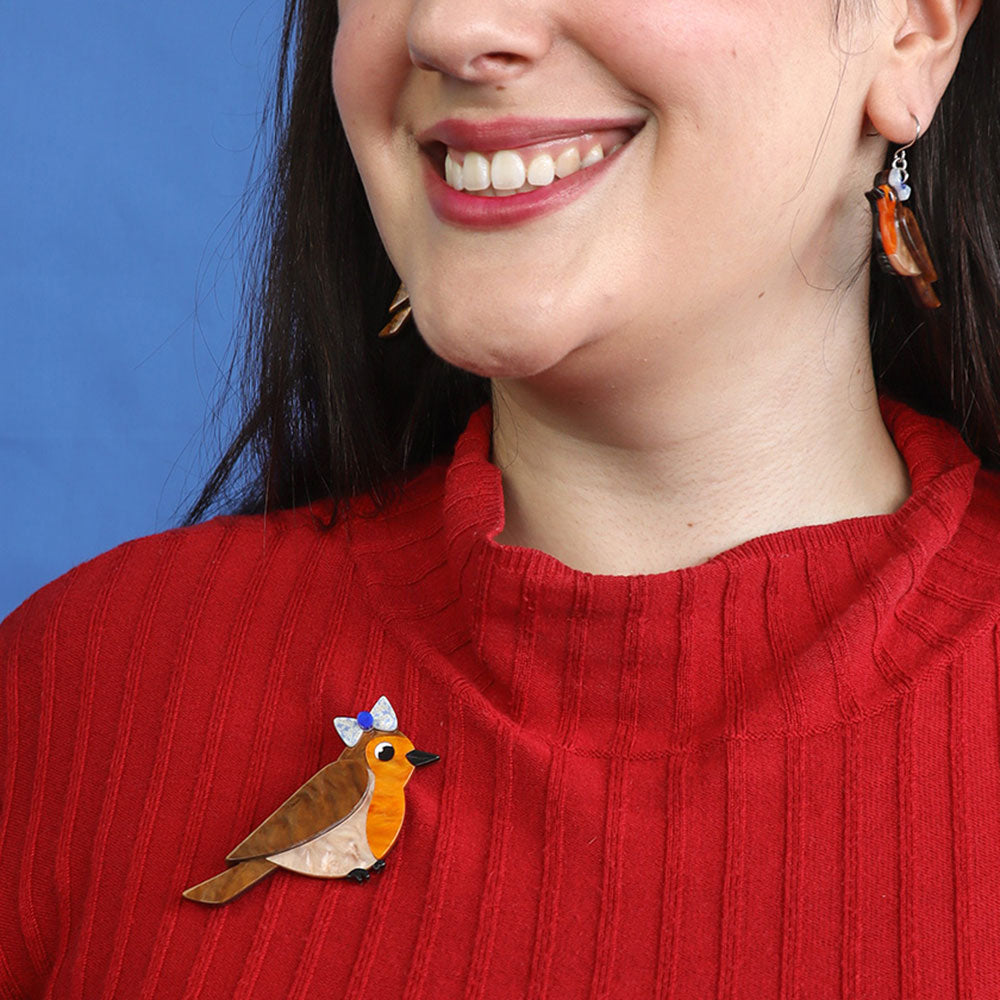 Rosie the Robin Brooch by Erstwilder