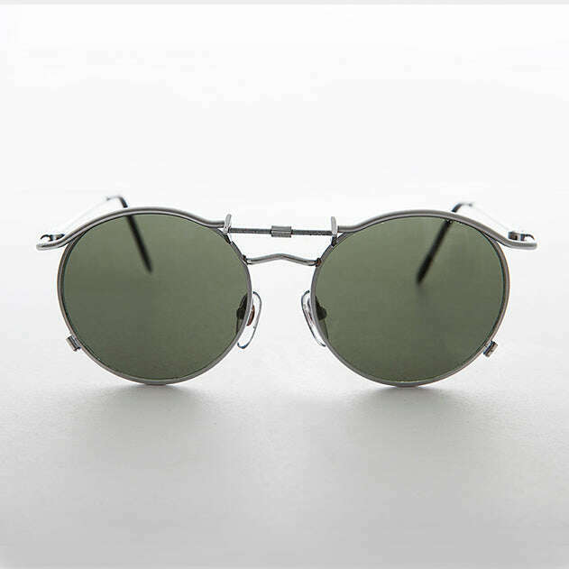 Round 90s Goth Vintage Sunglass - Mackaveli
