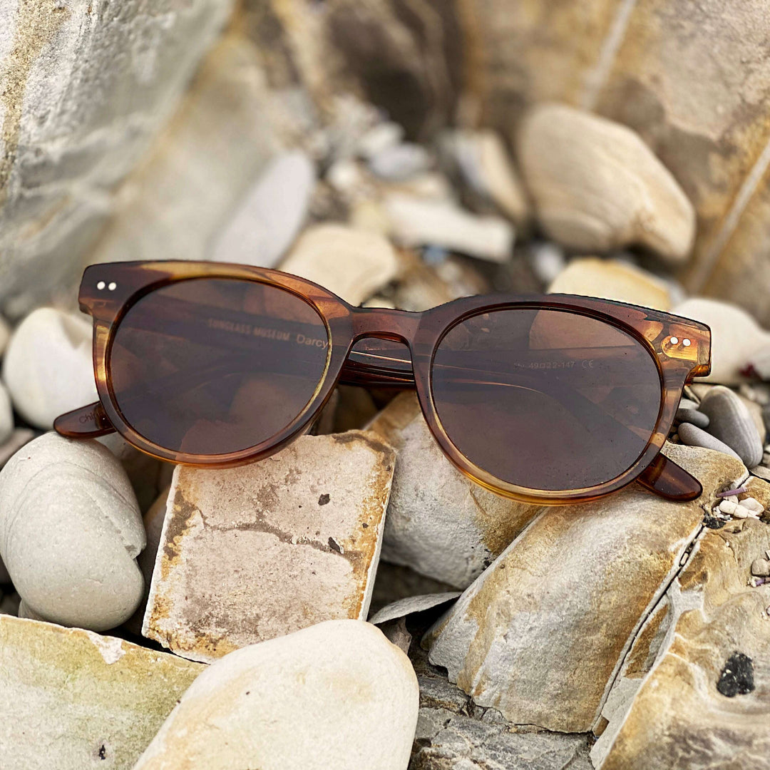 Round Hipster Sunglass with Polarized Lens - Darcy