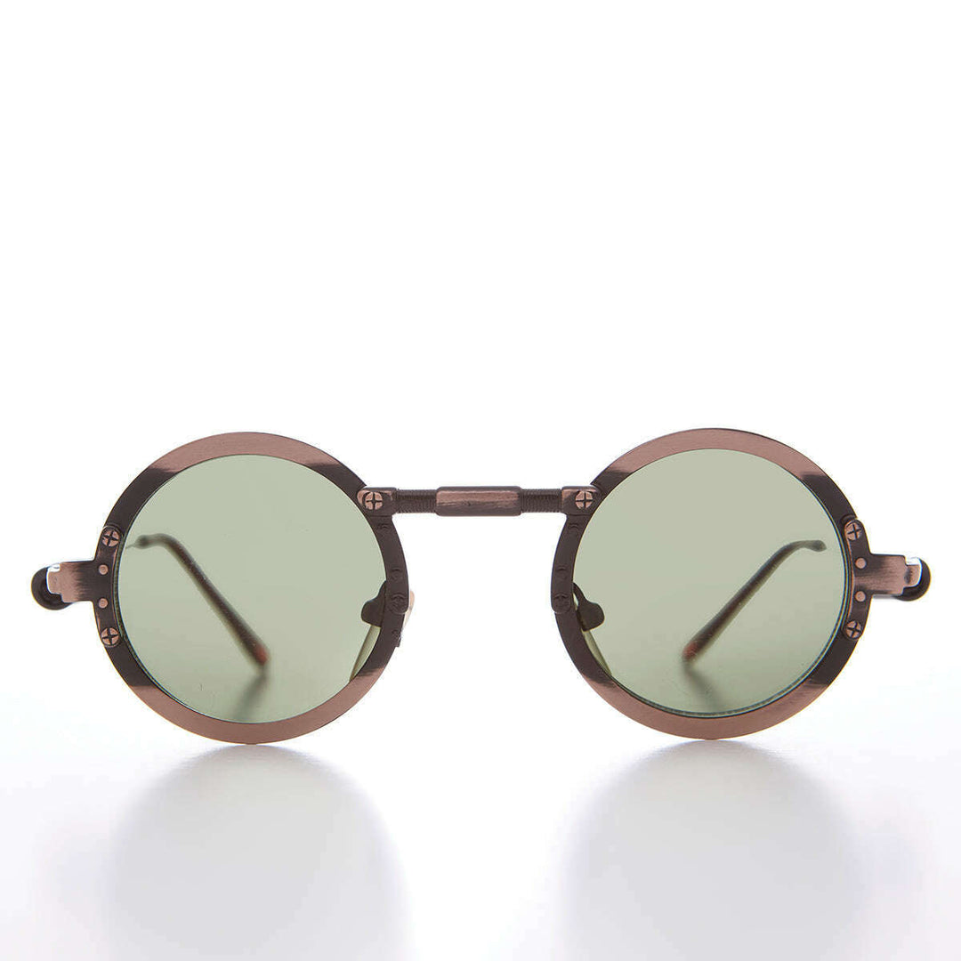Round Industrial Steampunk Vintage Sunglass - Callum