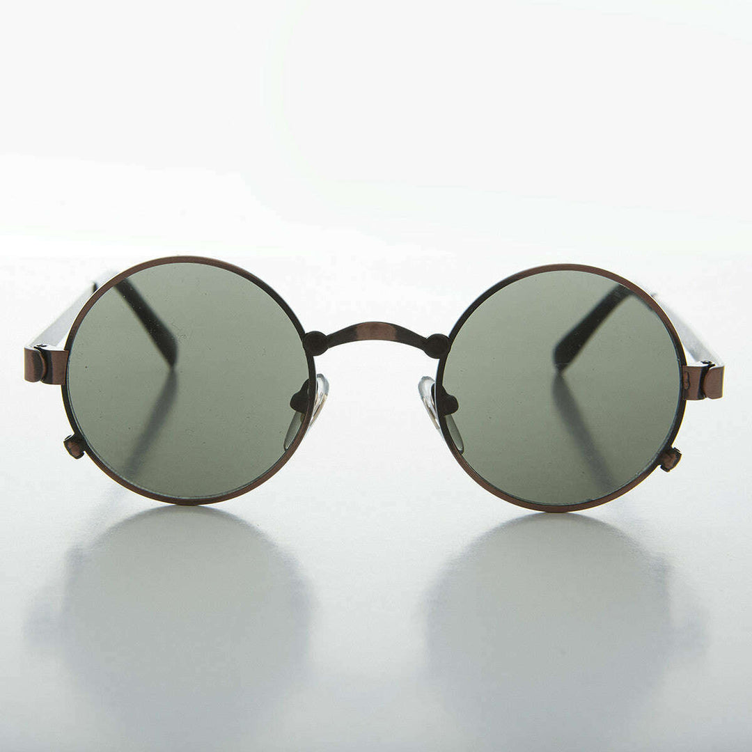 Round Metal Industrial Vintage Sunglass - Spike