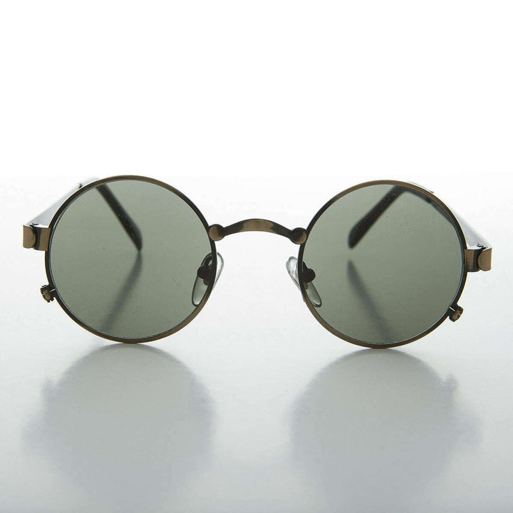 Round Metal Industrial Vintage Sunglass - Spike