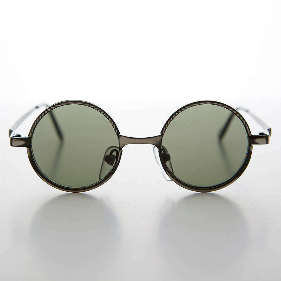 Round Metal Punk Hippie Vintage Steampunk Sunglass - Merlin 1